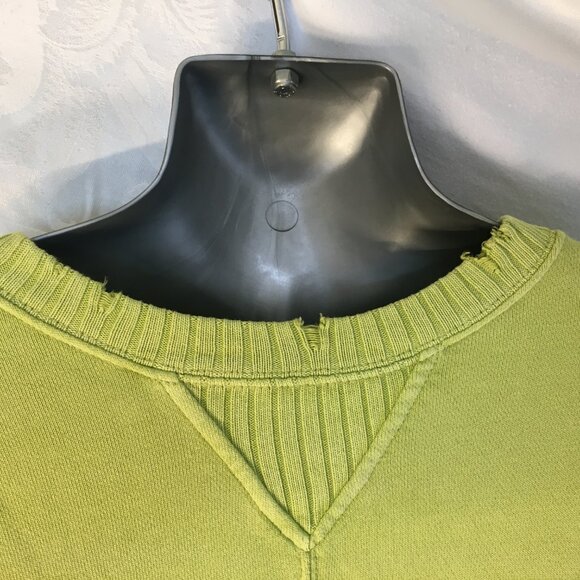 Aerie Lime Green Distressed Pullover Staying Kind Feeling Cool Sz XS Sweatshirt - Picture 10 of 16